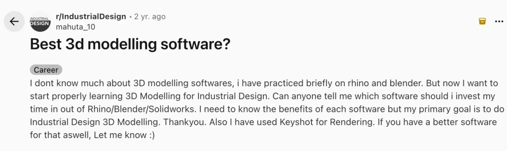 Reddit thread that ranks on page 1 for this competitive query. 
