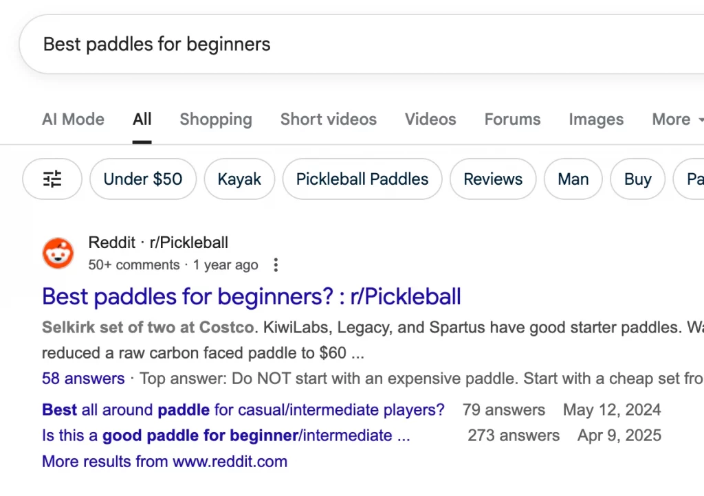 exact KW in reddit thread title example